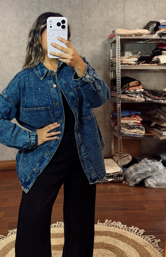 Chaqueta DENIM Brillos "Oscura"