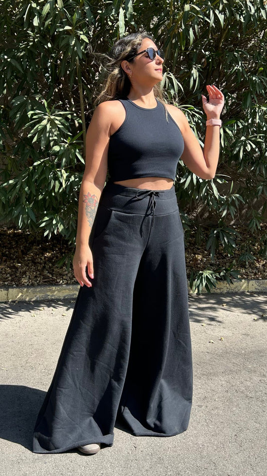 Maxi Palazzo Algodón "Black"