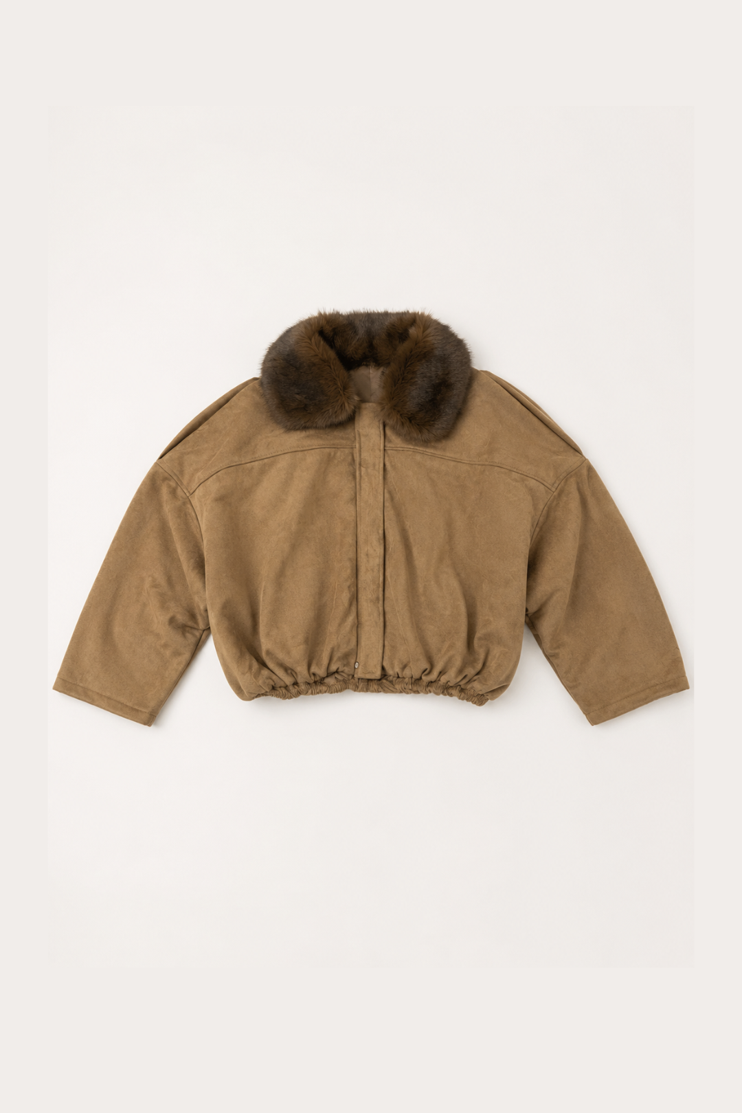 Chaqueta BOMBER GAMUZA peluda "CAMEL"