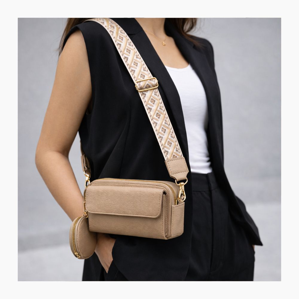 Cartera Bandolera + Monedero "Averie Creme"