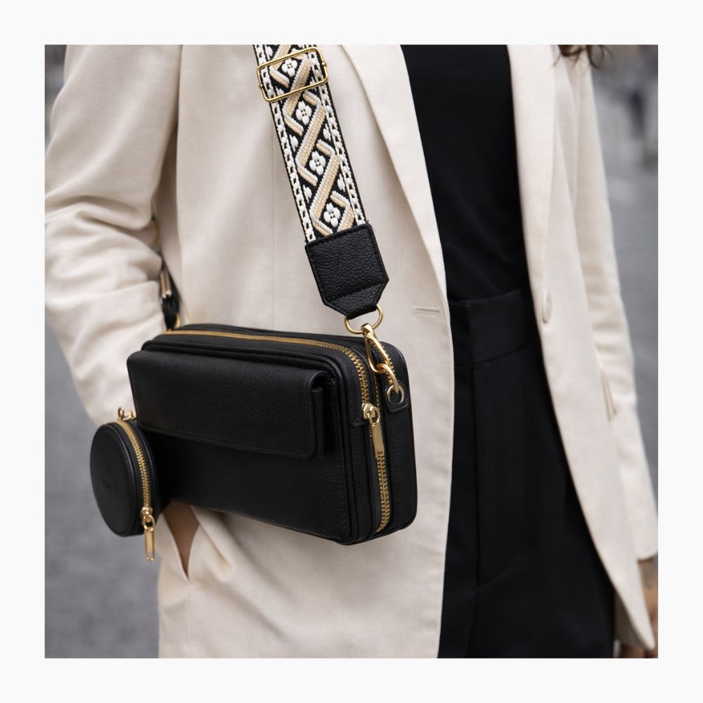 Cartera Bandolera + Monedero "Averie black"