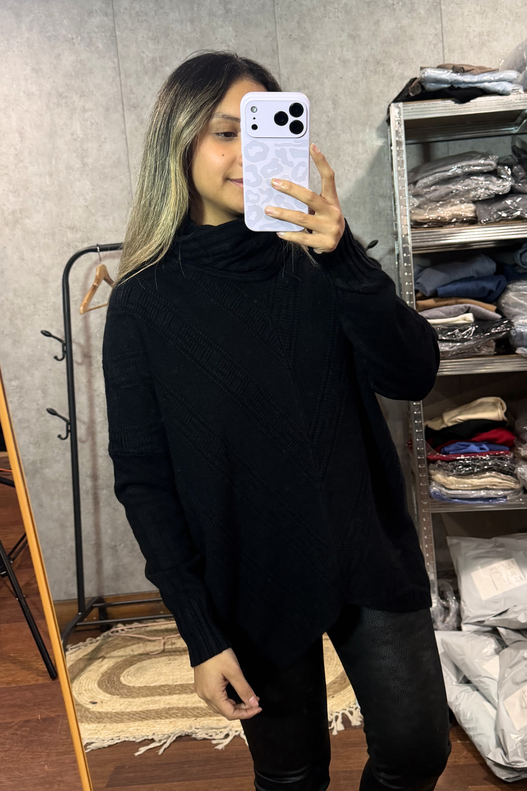 Chaleco Poncho "BLACK"