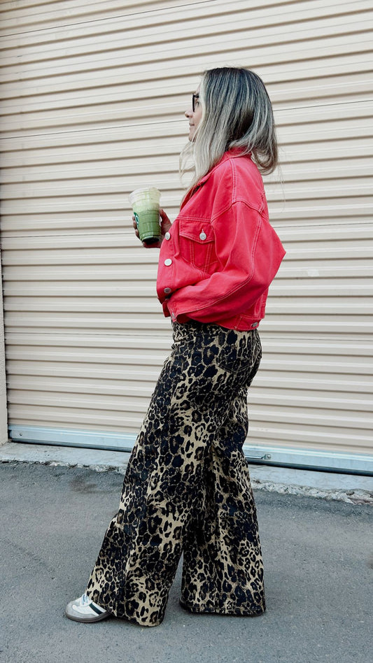 Jeans Palazzo "Printop" Semi-elasticado