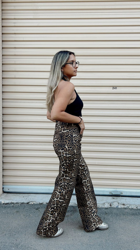 Jeans straight "Print" Semi-elasticado