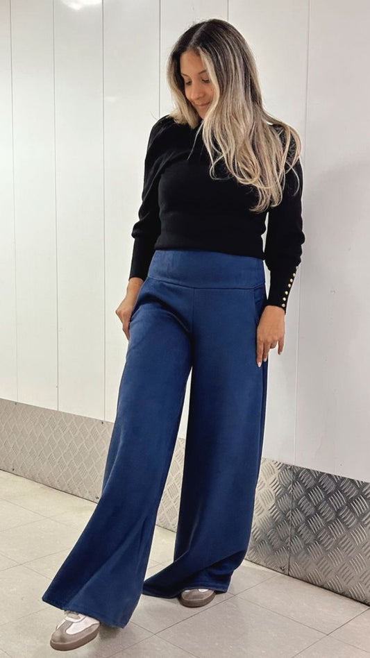 Maxi Palazzo Gamuza "Blue"