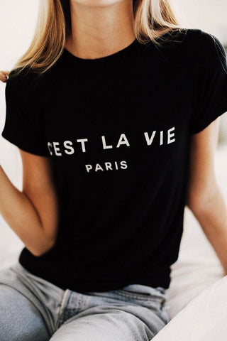 Polera "Cest la vie black"