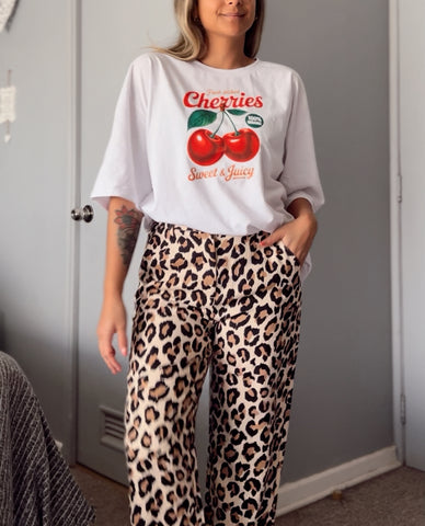 Polera Cherries 100% Natural