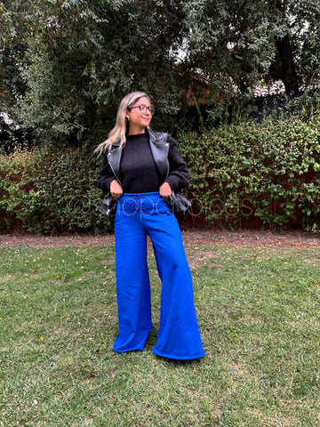 Maxi Palazzo Algodón Azul Rey