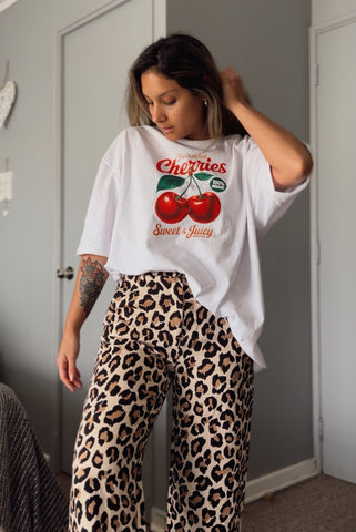 Polera Cherries 100% Natural