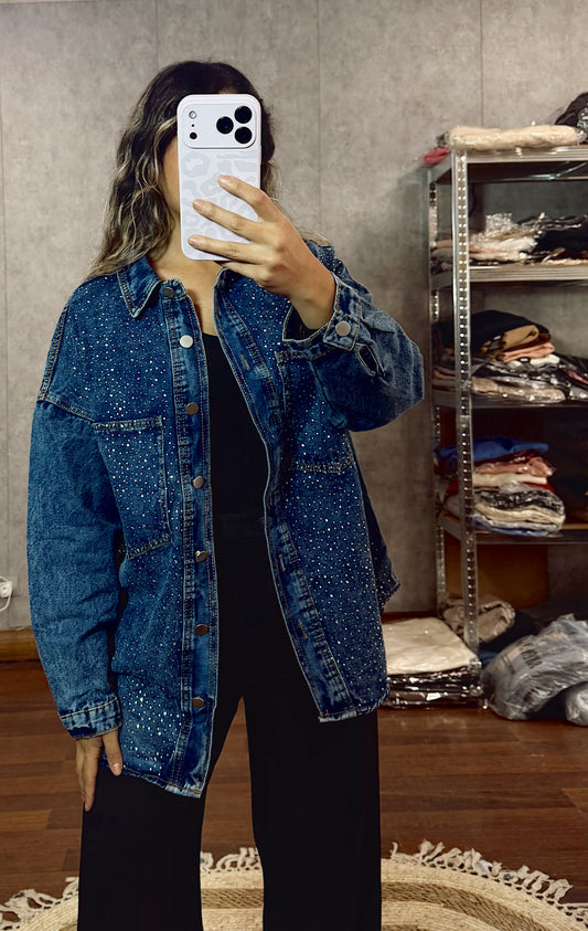 Chaqueta DENIM Brillos "Oscura"