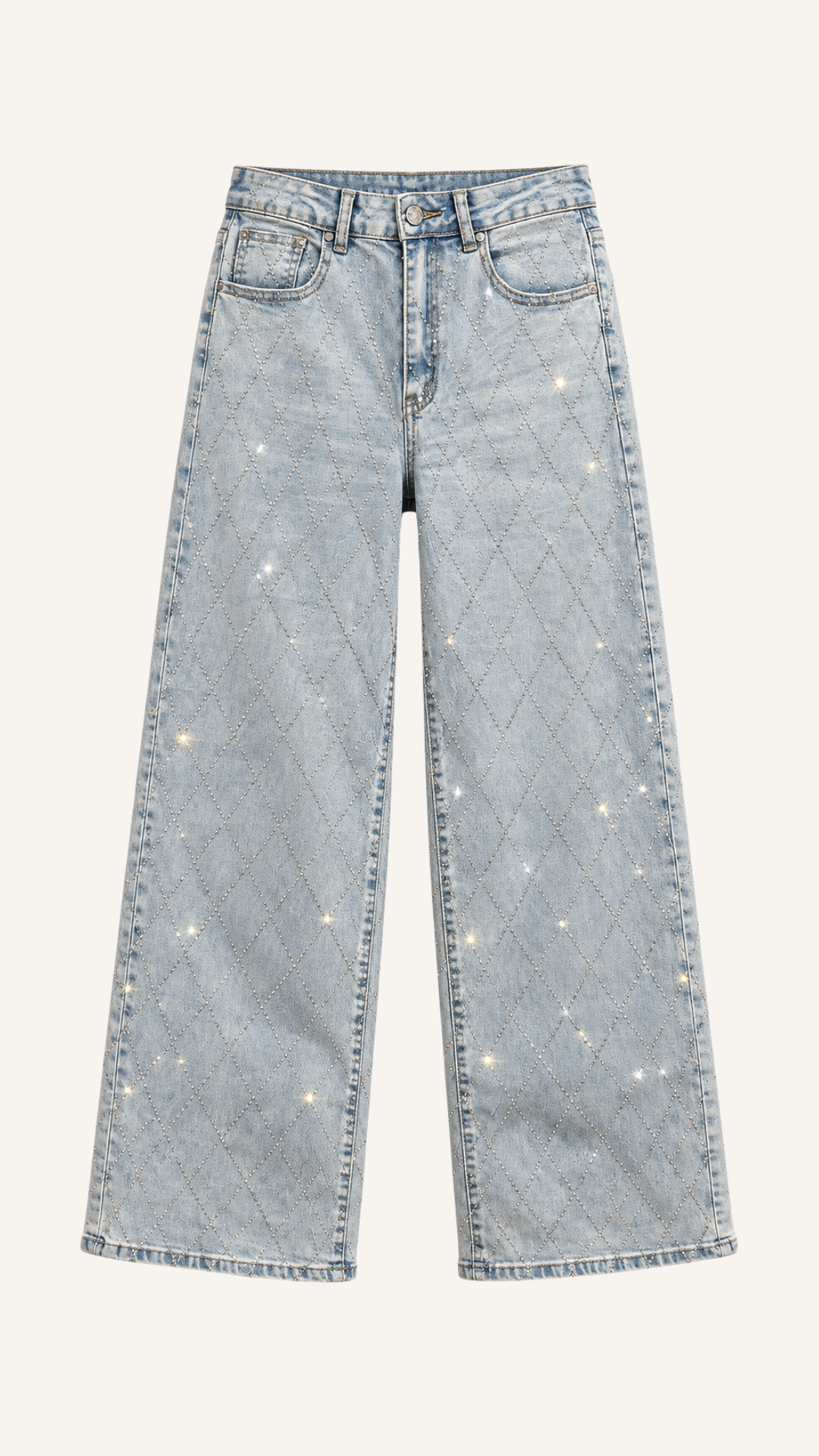 Jeans Wide Leg con brillos "2054"