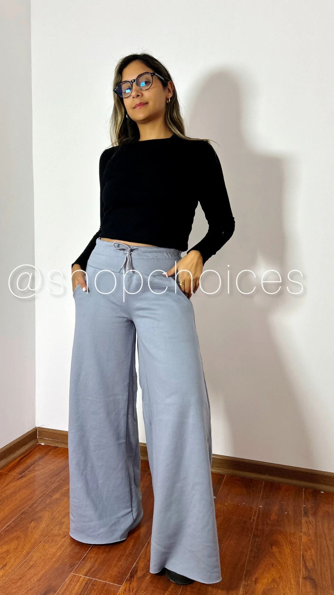 Maxi Palazzo Algodón "Gris"