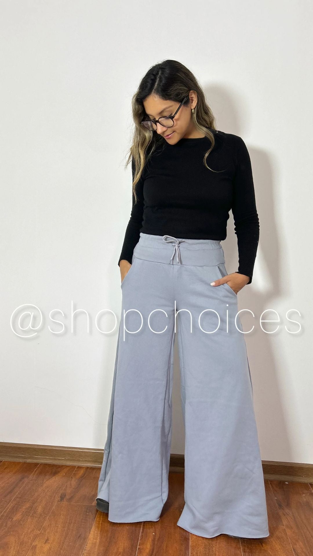 Maxi Palazzo Algodón "Gris"