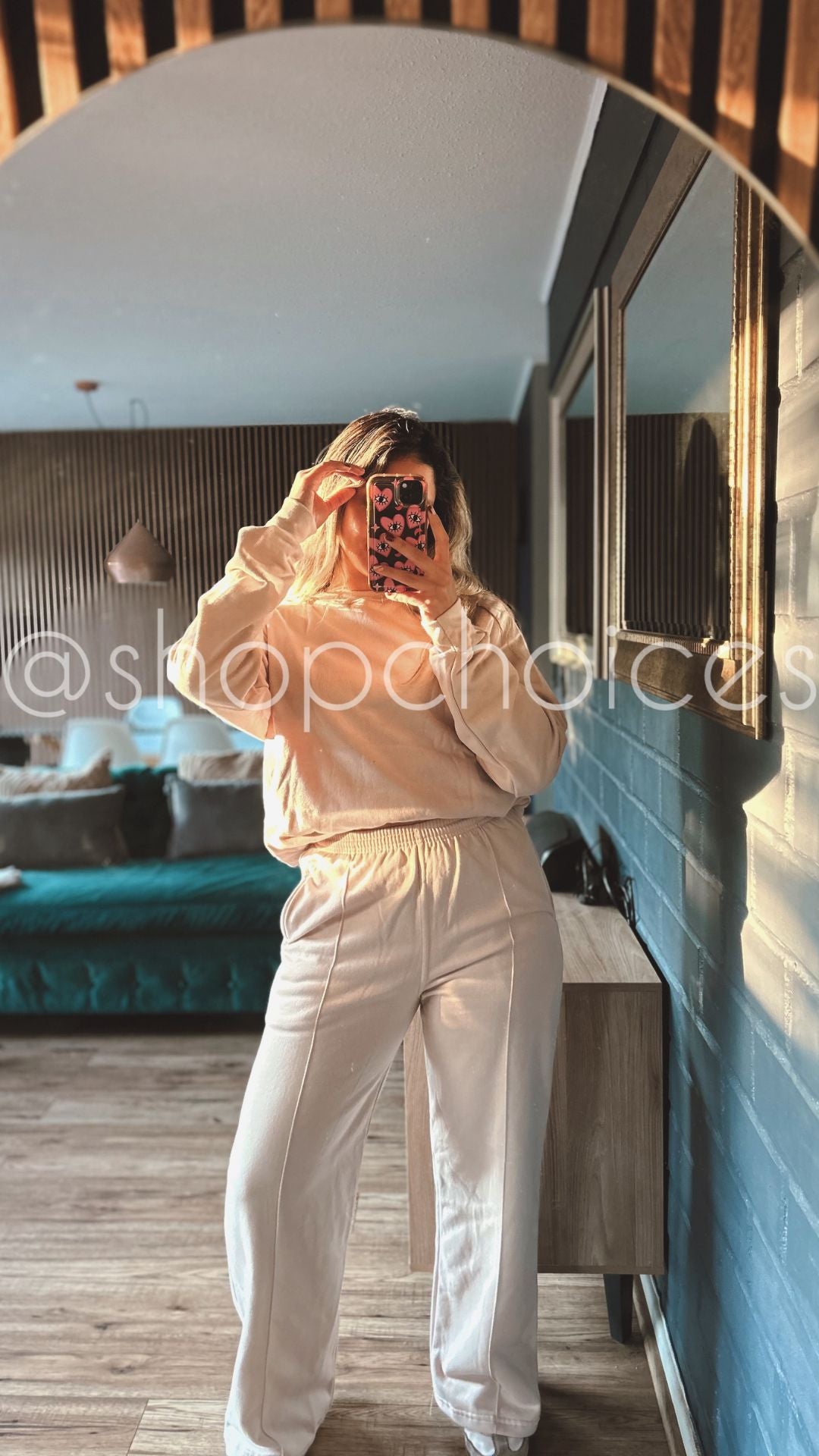 Conjunto Palazzo + Polerón "Beige"