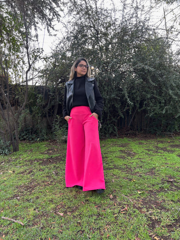 Maxi palazzo María “ Fucsia ”