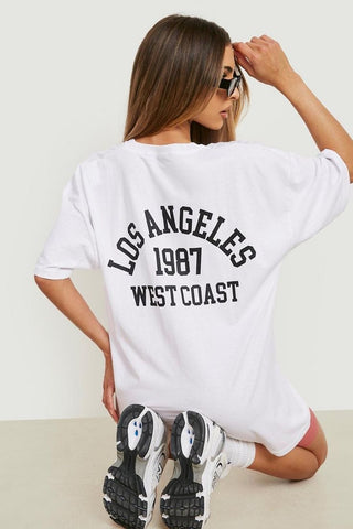 Polera oversize "Los angeles 1987"