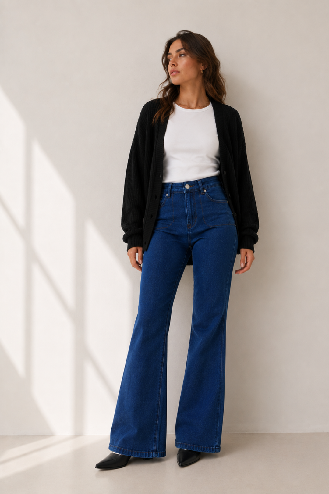 Jeans FLARE sin bolsillos "BLUE"