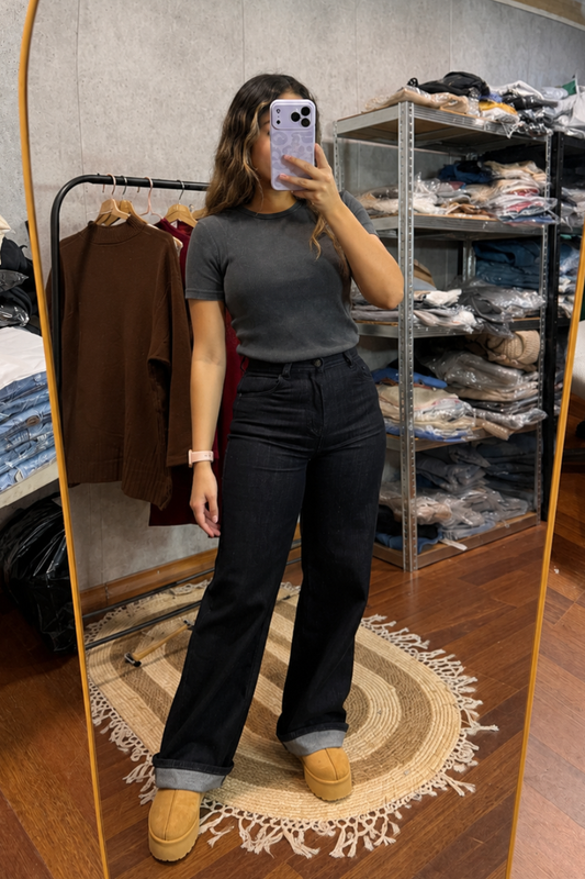Jeans WIDE LEG MK245 "Oscuro"