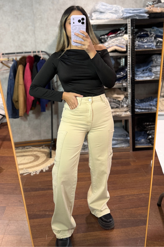 Jeans CARGO "BEIGE"