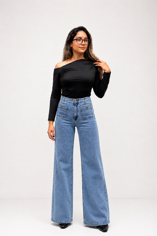 Jeans WIDELEG "BLEACH"