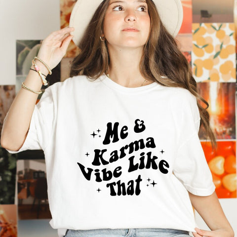 Polera "Me and Karma" OVERSIZE