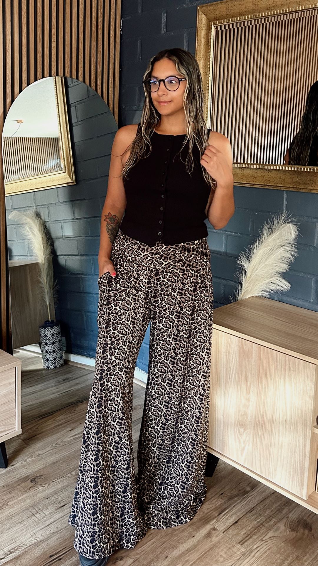 Maxi Palazzo María “Animal Print"