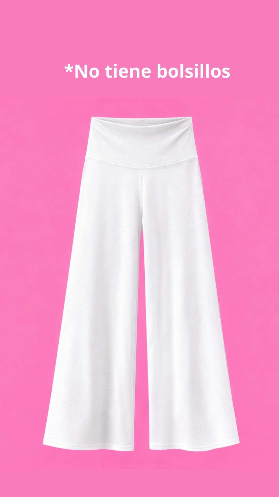 Maxi Palazzo María sin bolsillo “Blanco"