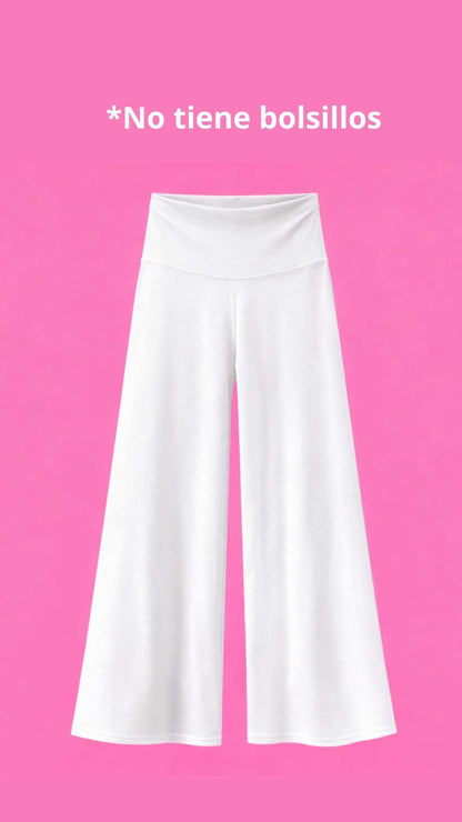 Maxi Palazzo María sin bolsillo “Blanco"