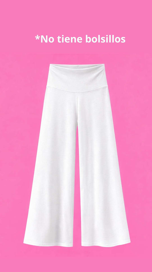 Maxi Palazzo María sin bolsillo “Blanco"