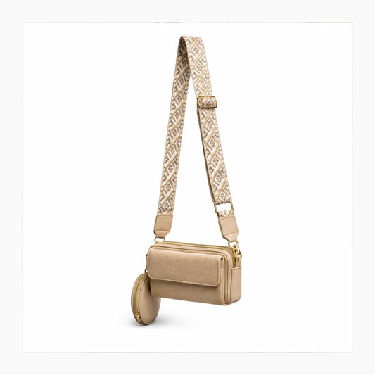 Cartera Bandolera + Monedero "Averie Creme"