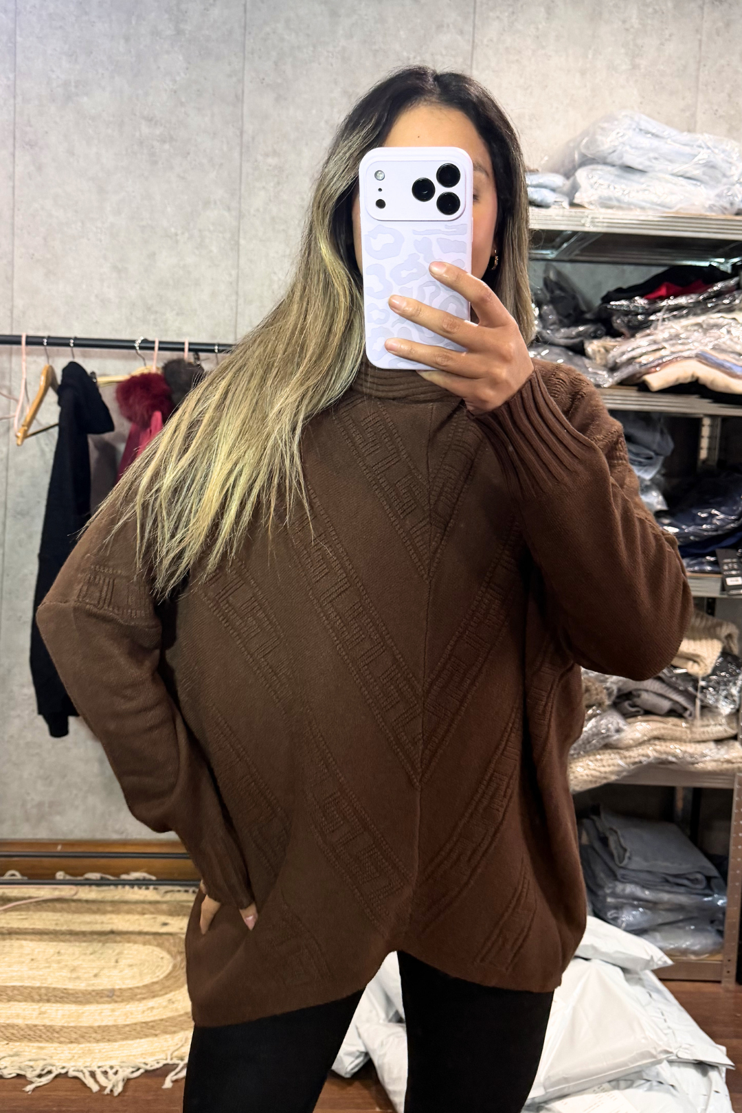 Chaleco Poncho "CHOCOLATE"