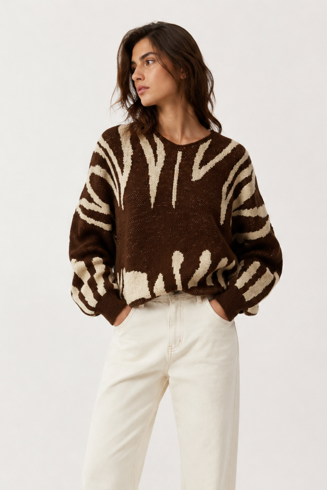 Chaleco Cuello V "BROWN"