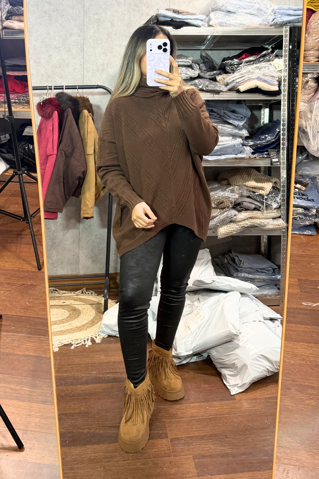 Chaleco Poncho "CHOCOLATE"