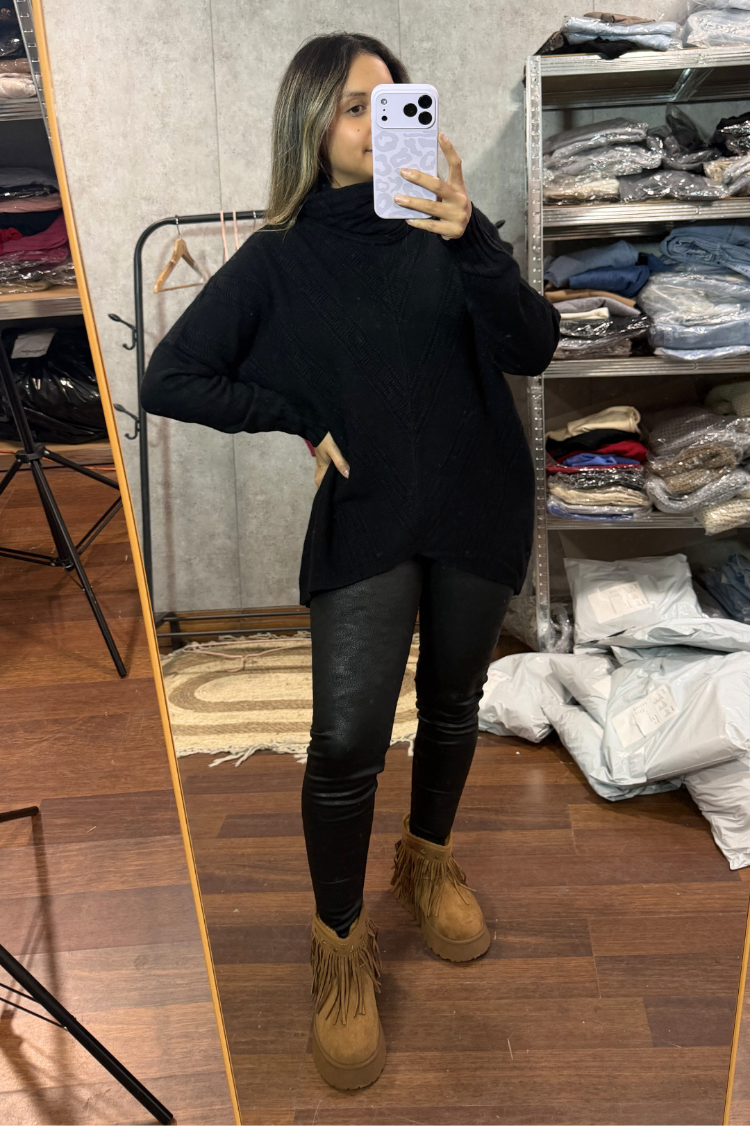Chaleco Poncho "BLACK"