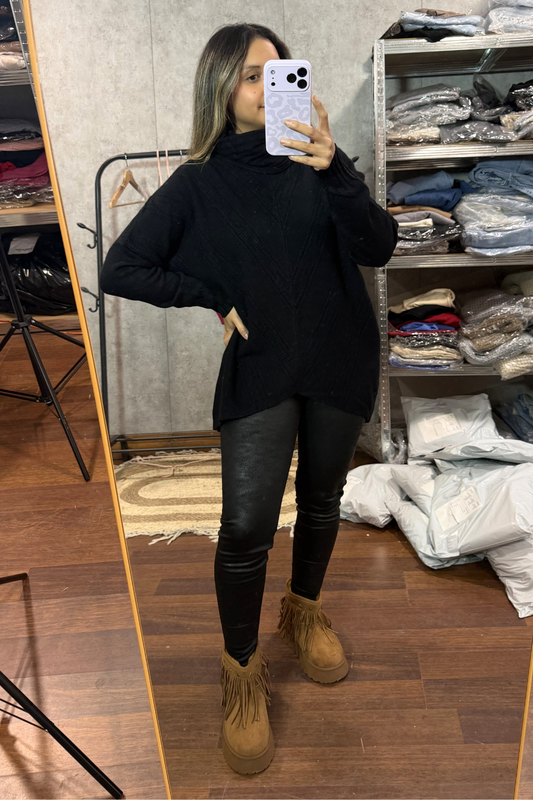 Chaleco Poncho "BLACK"