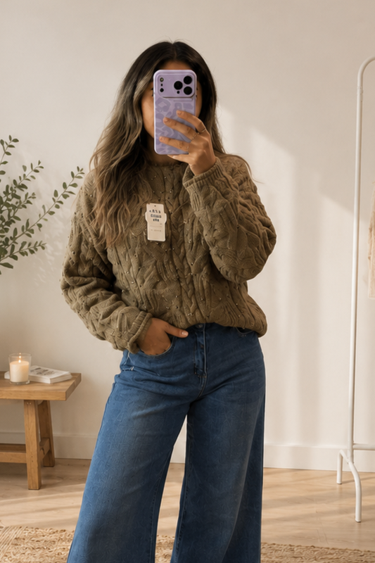 Chaleco con cristales "Camel"