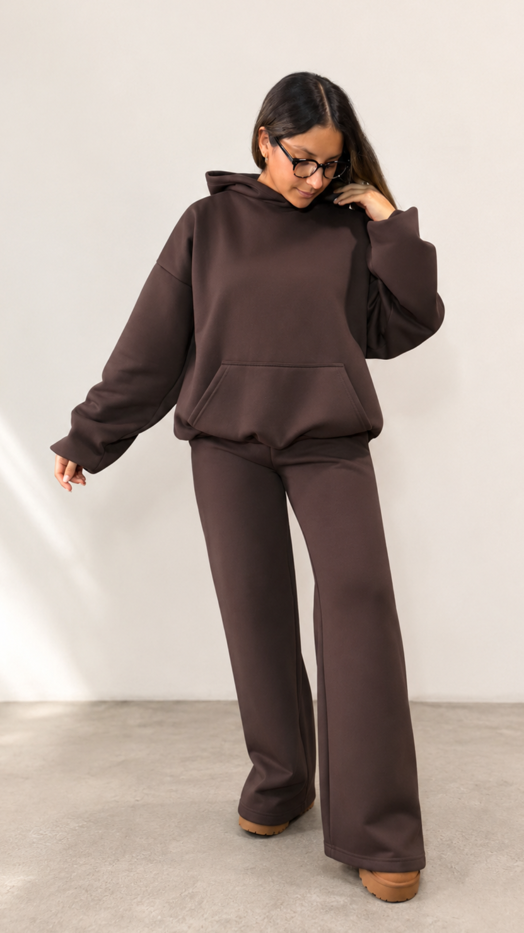 Conjunto Palazzo + Canguro "CHOCOLATE"