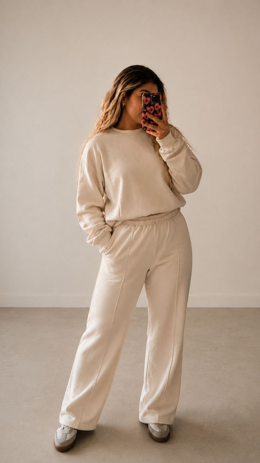 Conjunto Palazzo + Polerón "Beige"