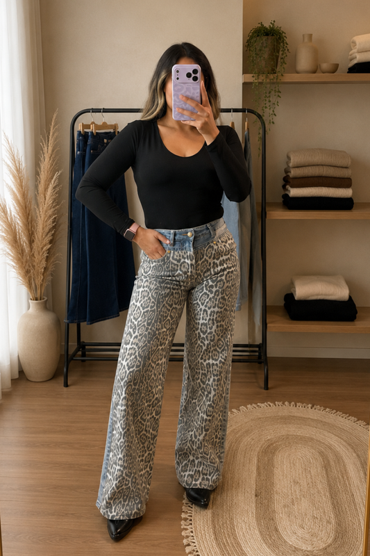 Jeans WIDE LEG "PRINT"