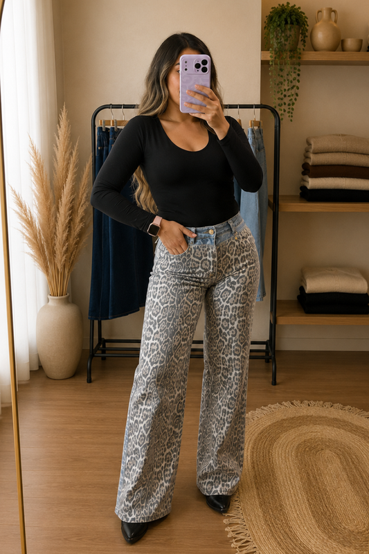 Jeans WIDE LEG "PRINT"
