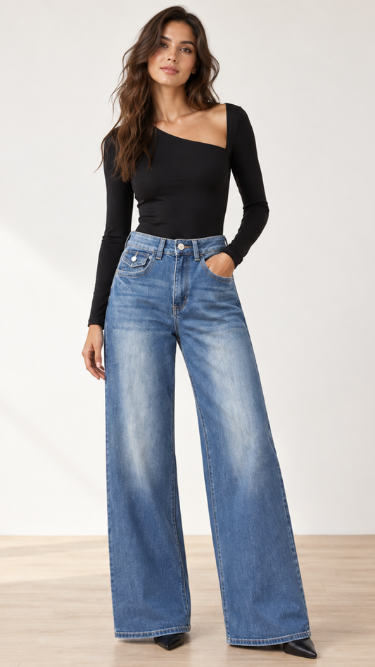 Jeans Wide Leg Denim "1084"