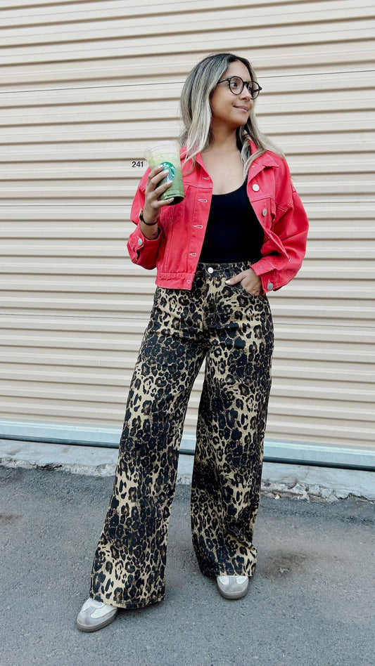 Jeans Palazzo "Printop" Semi-elasticado