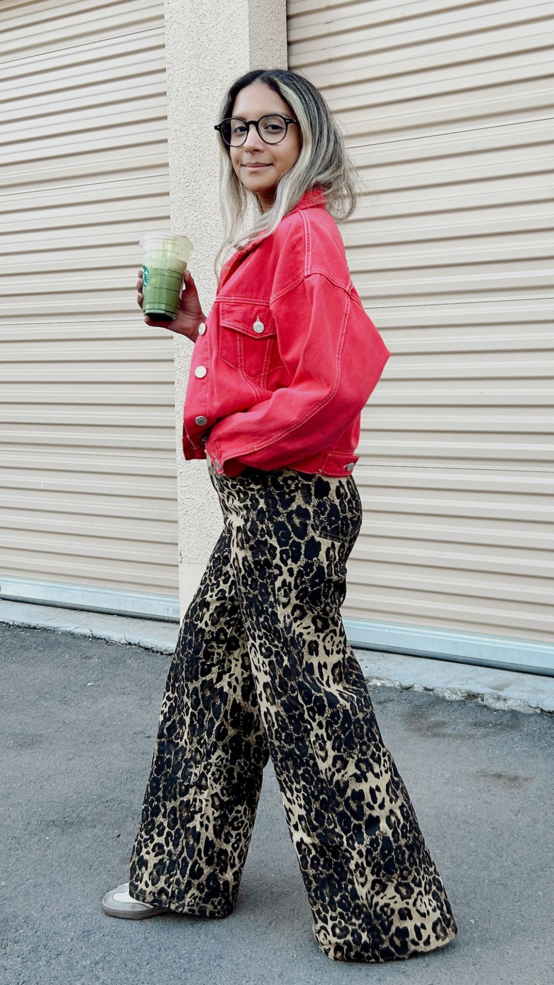 Jeans Palazzo "Printop" Semi-elasticado