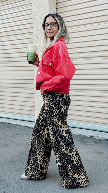 Jeans Palazzo "Printop" Semi-elasticado