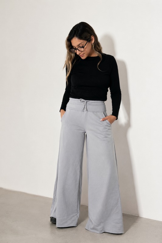 Maxi Palazzo Algodón "Gris"