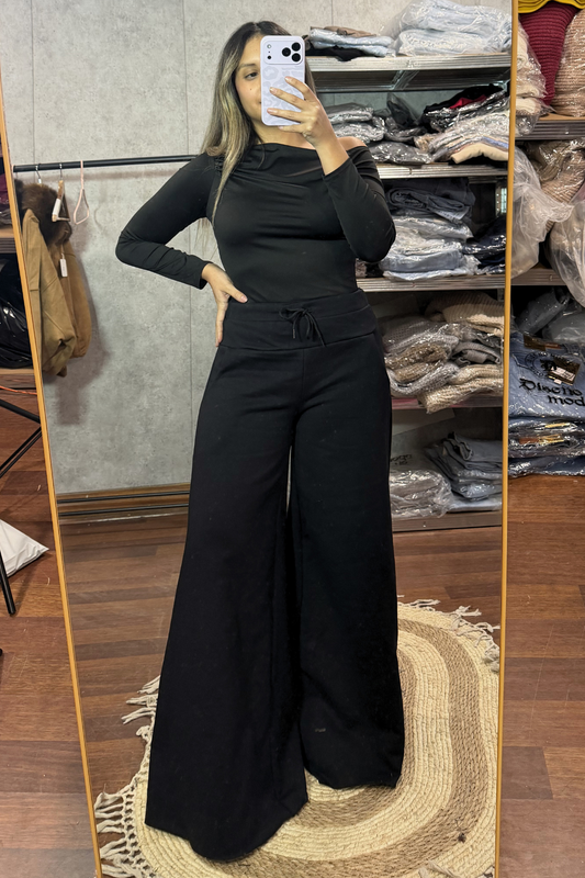 Maxi Palazzo Algodón "Black"