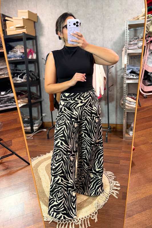 Maxi Palazzo Scuba "Zebra"