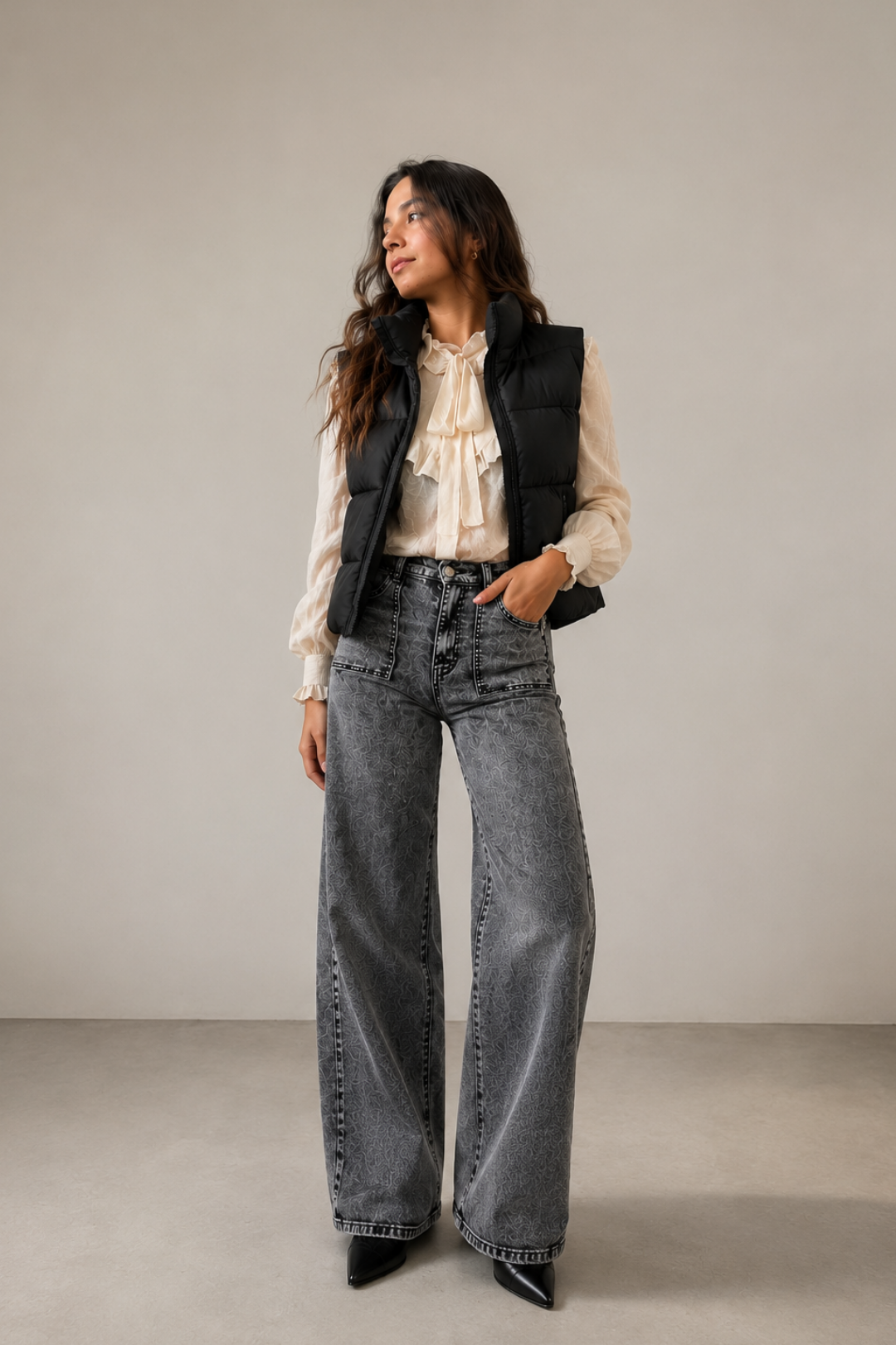 Jeans Bolsillo Cuadrado "Gris"