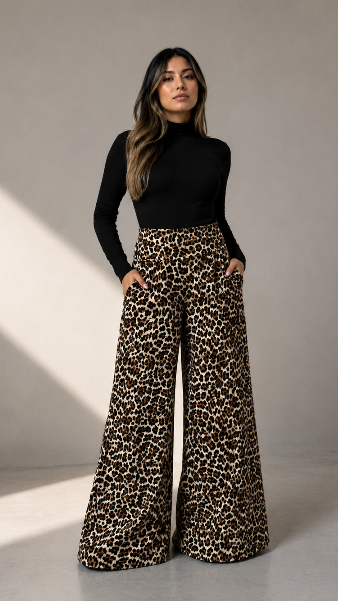 Maxi Palazzo Scuba "Leopard"