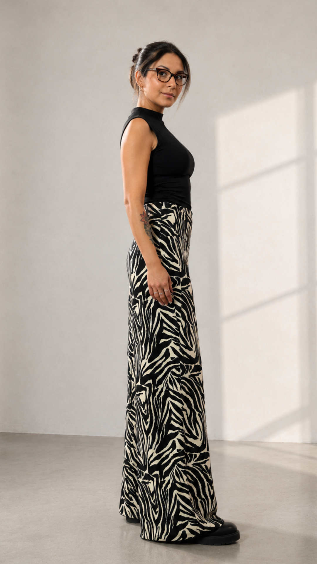 Maxi Palazzo Scuba "Zebra"
